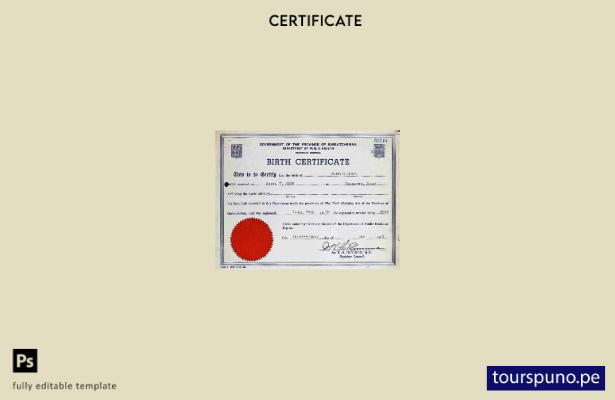 lista para imprimir plantilla de certificación de nacimiento del Departamento de